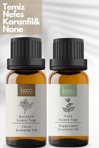 Boco Born In Cosmetics Karanfil + Nane %100 Saf Uçucu Yağı 2 x 10 ML