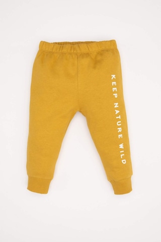 DeFacto Erkek Bebek 2'li Takım Baskılı Bisiklet Yaka Sweatshirt Beli Lastikli Eşofman Altı D5938A524WNYL310 Sarı