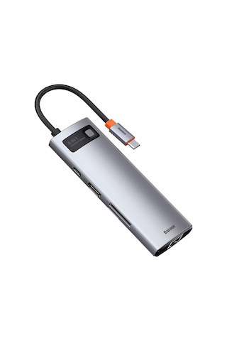 Baseus Metal Gleam 8in1 Multifonksiyonel Type-C Hub Dock Station