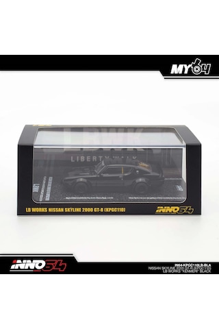 Inno 1/64 Nissan Skyline 2000 Gt-r Kpgc110 Lb Works "kenmeri" Black Çok Renkli