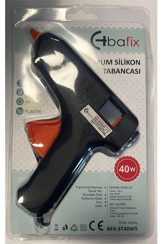 Bafix Mum Silikon Tabancası Siyah 40w Kdo