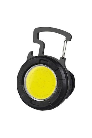 Monyee Cob Led Multifonksiyonel Fener: 4 Seviye Parlaklık, Kırmızı-beyaz Işık, Anahtar Zinciri, Şapka Klembi, Manyetik Tutma, Usb-c Şarj, Şişe Açıcı Siyah