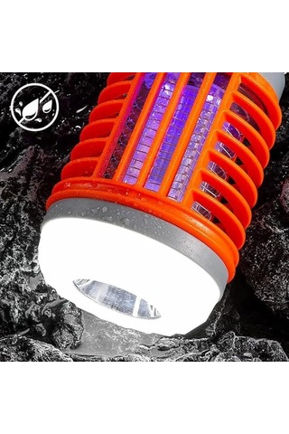 Reedark Güneş Enerjili Dışarıda Sıvı Geçirmez Usulü, Usb Şarjlı, Zayıf Gürültülü, El Tutan, Çok Fonksiyonlu Kamp Işığı Ve Bahçe Kovucu Turuncu W890-1