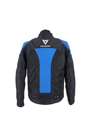 Venom Dynamic Pro Dört Mevsim Korumalı Motosiklet Montu Mavi Siyah