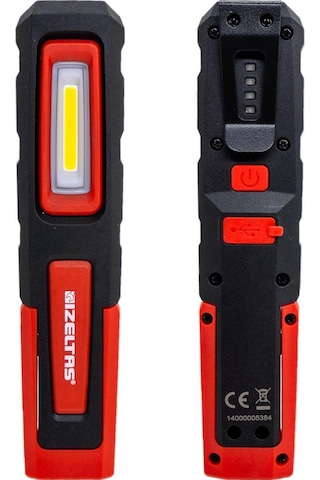 İzeltaş Cob Led Şarjlı Küçük Boy Çalışma Lambası 200 Lm Kırmızı - Siyah