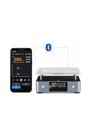 Hp20 200w 350 C Pd3.1 Type-c Mini Pcb Ön Isıtma Istasyonu Bluetooth & Mobil Uygulama Destekli