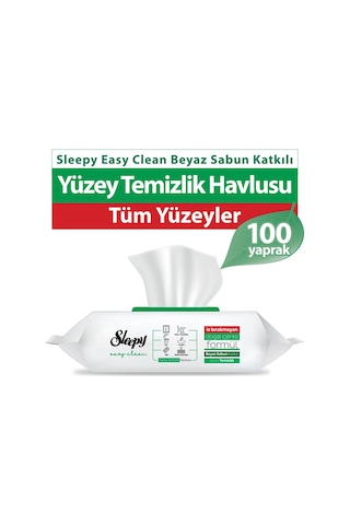 Sleepy Easy Clean Yüzey Temizlik Havlusu 100 Adet Tekli