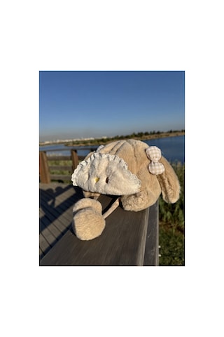 Mollycrush Kız Bebek Camel Kışlık Peluş Tavşan Şapka Kulaklı Ponponlu Hediyelik Model Camel Kahverengi