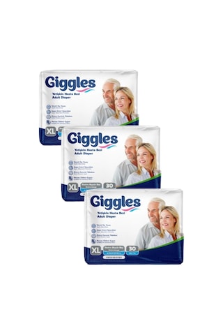 Giggles Belbantlı Yetişkin Hasta Bezi XL 3 x 30'lu Giggles Belbantlı Yetişkin Hasta Bezi XL 3 x 30'lu