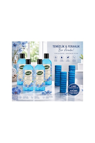 Botanica Orkide 500 Ml 4'lü + Wellnax Tuvalet Temizleme Süngeri 4'lü Set