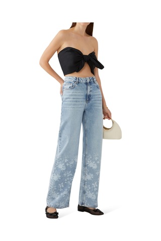 Holzweiler Çiçek Desenli Denim Pantolon Mavi