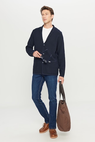 AC&Co / Altınyıldız Classics Erkek Lacı Pamuklu Standart Fit Normal Kesim Mono Yaka Torba Cepli Jakarlı Triko Ceket Lacı
