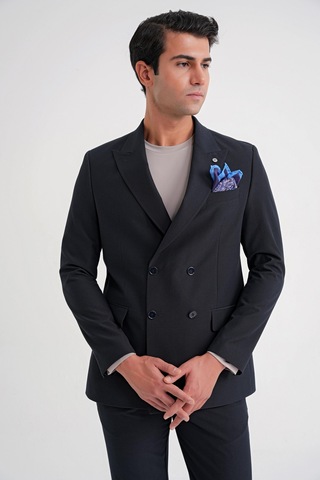 C 719 Ceket Comfort Lacivert Lacivert