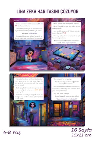 Umy Yayınları Lina Zekâ Haritasını Çözüyor - Çocuklar İçin Dijital Detoks Ve Problem Çözme Becerisi Geliştiren Kitap