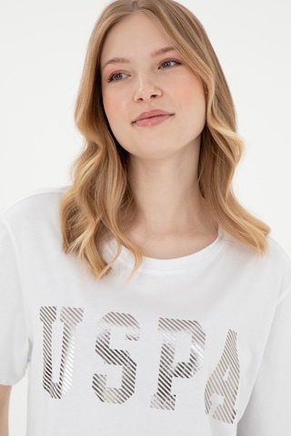 U.S. Polo Assn. Kadın Beyaz Bisiklet Yaka Basic Tişört 50300850-VR013