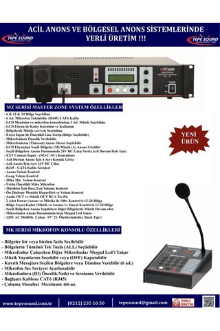 Mz - 12 Pro Acil Anons Sistemi Tepesound