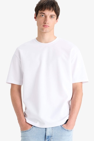 Defacto Oversize Geniş Kalıp Bisiklet Yaka Kısa Kollu Basic Düz Ağır Kumaş Tişört X3926az26spwt34 Beyaz-wt34