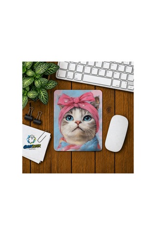 Kedi Baskılı Oyuncu Mousepad 0124