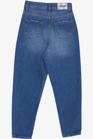Breeze Kız Çocuk Jean Pantolon Cepli Düğmeli 9-14 Yaş, Mavi Mavi