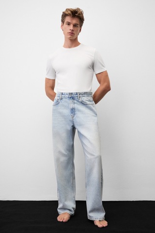 Grımelange Grimelange Carpe Erkek Straight Fit Açık Mavi Jeans