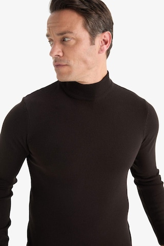 Defacto Slim Fit Dar Kesim Balıkçı Yaka Basic Düz Triko Kazak R1127az25wnbn497 Kahve