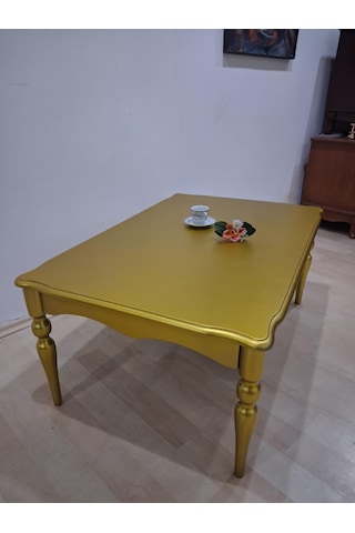 Orta Sehpa Demonte 90684 Model Kayın Aslan Retro Ayak Gold Renk El Yapım