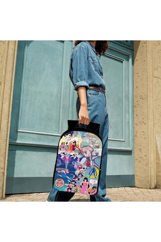 Trendooze Uygun, Siyah Siyah Sırt Seyahat, Sailor Organizasyon Moon Kawaii Karikatür, İş İnç İle, İçin, Genç, Dizüstü Çoklu Cf43 Çantası, Çalışması Bölmeleri Bilgisayara 15.6 Mf Siyah