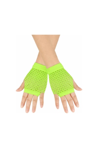 Ren.ga.renk 80 90 Lar Retro Neon Yeşil File Parmaksız Kısa Eldiven 11 Cm Rengaren Diğer