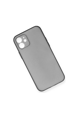 Cosmotex Newface Apple, Uyumlu iPhone 12 Kılıf Pp Ultra İnce Kapak - Gri