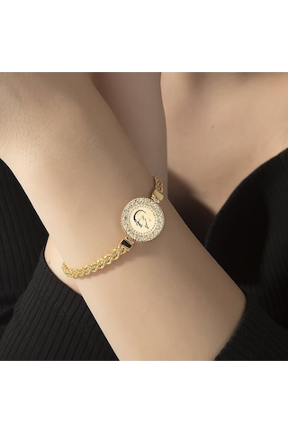 Yarım Altın Bileklik Ziynet Burgu Zincirli