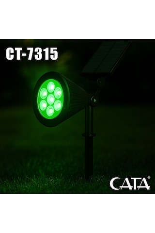 Ct-7310 7w Solar Bahçe Armatürü Yeşil Diğer