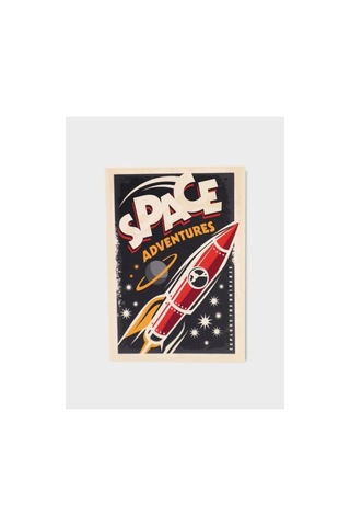 Space Adventure Laklı Çizgisiz Defter 32 Yaprak Çok Renkli