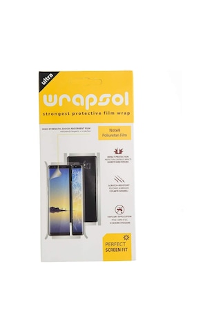 Wrapsol Samsung Galaxy Uyumlu Note 9 Ön Arka Ekran Koruyucu Poliuretan