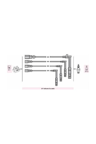 Buji- Kablosu Mercedes C 180-200 1800 16v 1993-95 - 200 E-te-ce 2000 1993-96- E 1995-01-230 2300 199