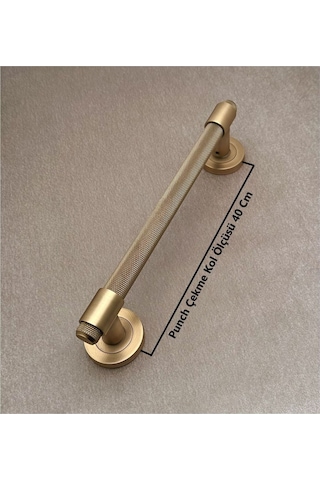 Punch Zamak A213 Mat Antik Sarı Çekme Kol Sürgülü Kapı Çekme Kolu 40 Cm 1 Adet