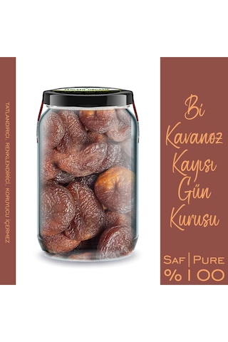 Gün Kurusu Kayısı Kurusu Bi Kavanoz 660 Cc. Cam Kavanozda 1. Kalite Katkısız Yeni Mahsül Kuru Kayısı 480 G