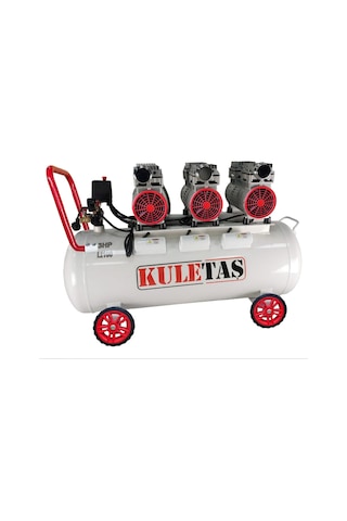 Kuletaş Hava Kompresörü Yağsız Sessiz 100 Litre Üç Motorlu 3 Hp