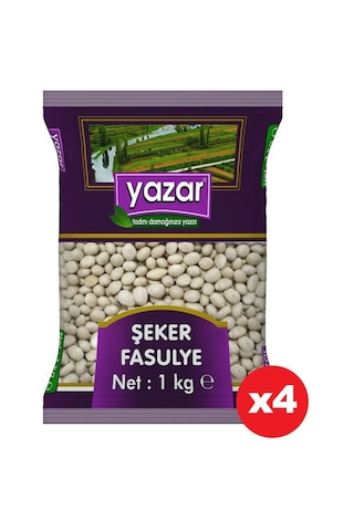 Yazar Şeker Fasulye 1 Kg. X 4 Paket