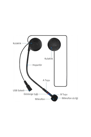 Universal Motosiklet Kaskı İçin Bluetooth Kulaklık Eller Serbest