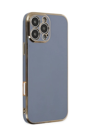 Apple  Uyumlu  iPhone 16 Pro Kılıf Volet Silikon Mavi