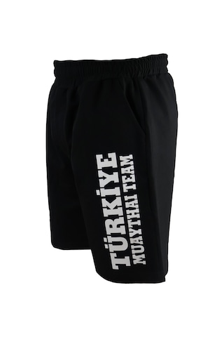 Dragondo Mt3038 Muaythai Şortu Türkiye Muay Thai Team Baskılı Siyah Şort Siyah