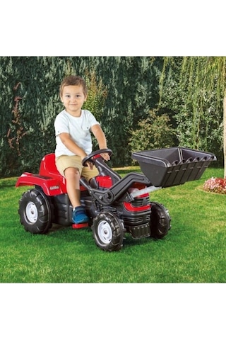 Dolu Oyuncak Kepçeli Traktör Pedallı