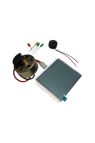 Elektrik Üreten Dinamo Motor Parmak İle Çevrilebilen Led, Panel Ve Buzzer Çalıştıran Hobi Deney Seti