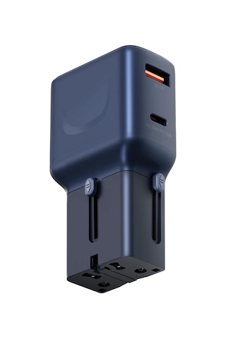 Energea Travelgo 35w 1 Adet Type-c 35w Ve 1 Adet 18w Usb Çıkışlı Pd Hızlı Şarj Aleti - Mavi