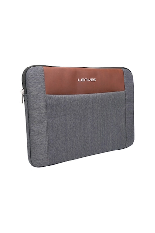 Lenyes Lb542 Rambler Serisi Su Geçirmez Polyester Kumaş 13-14 İnç Laptop Çantası Gri