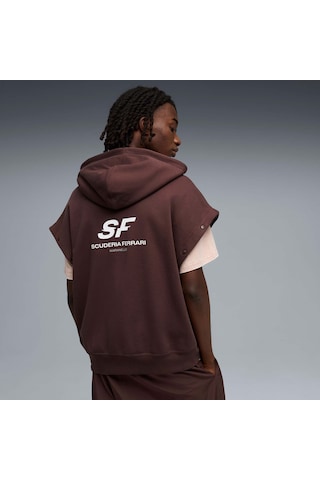 Puma Scuderıa Ferrarı Premıum Erkek Geniş Kesim Kapüşonlu Sweatshırt 634226 13 Kahverengi