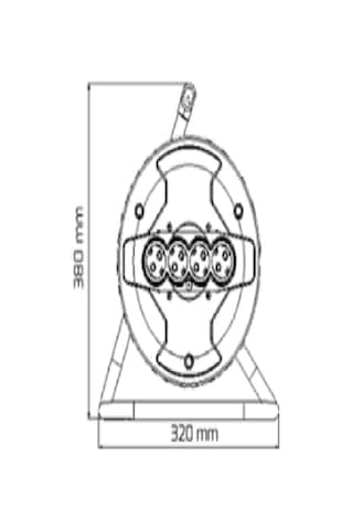 BYLION PMK-40325-F PLS BOBİN Ø280 IP20 F TYPE (SCHUKO) 3G2,5 40M SİYAH KABLO [eski model kod ] ( MK4025 3X2,5mm PLASTİK MAKARA 4