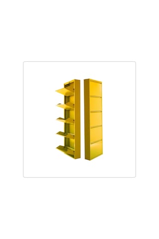 5'li Metal Ayakkabılık - Sarı