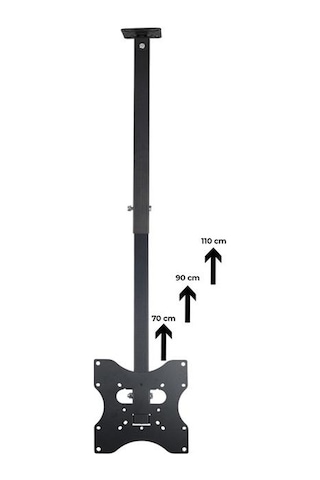 Pm-32 Led/lcd/plazma 70-90-110 Cm Dar Ağız 45 Derece Açılı Tavan Tv Askı Aparatı