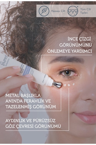 The Purest Solutions Göz Çevresi Bakım Seti, Kafein ve Retinol ile Aydınlık Göz Altı Görünümü, 2’li Set